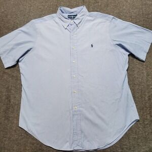 Polo Ralph Lauren Classic Fit Oxford Shirt Mens Size XL Short Sleeve Striped